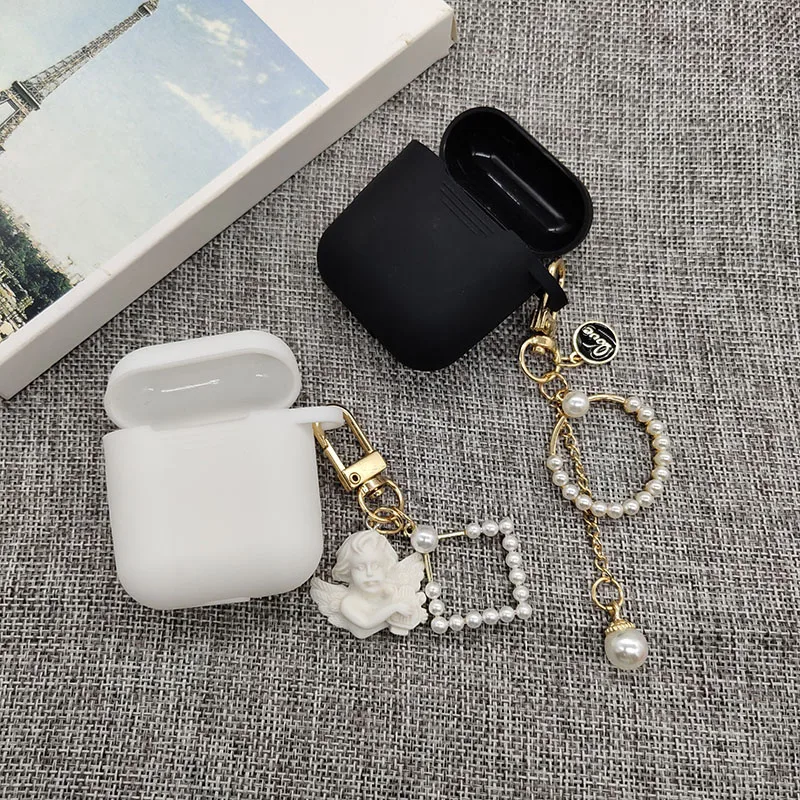 Чехол для Airpods силиконовый чехол Роскошный Жемчужный маленький ангел
