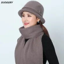 Кашемировая шапка с кроличьим мехом, шарф, Зимняя Шапка-бини, эластичные шапки для женщин, Вязаная Шапка-бини, шапки для девочек, женская шапка Skullies