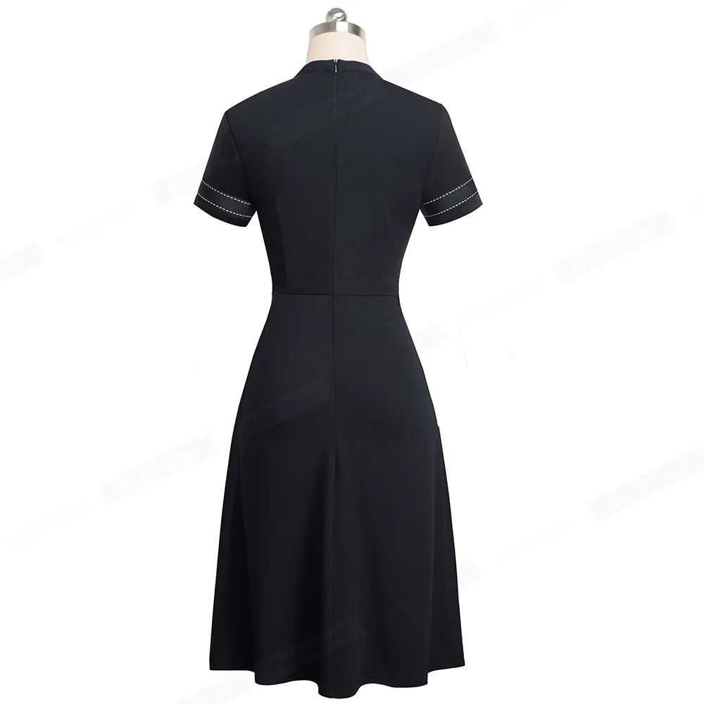 Ayowangyina, винтажное, элегантное, лоскутное, круглый вырез, Pinup, для женщин, Vestidos, Бизнес Стиль, вечерние, расклешенное, а-силуэт, Ретро стиль, женское платье, A135