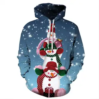 

Raisevern Snowman 3D Hoodies Men Women 3D Printing Lovely Sweatshirts Hoody Drop Shipping Christmas