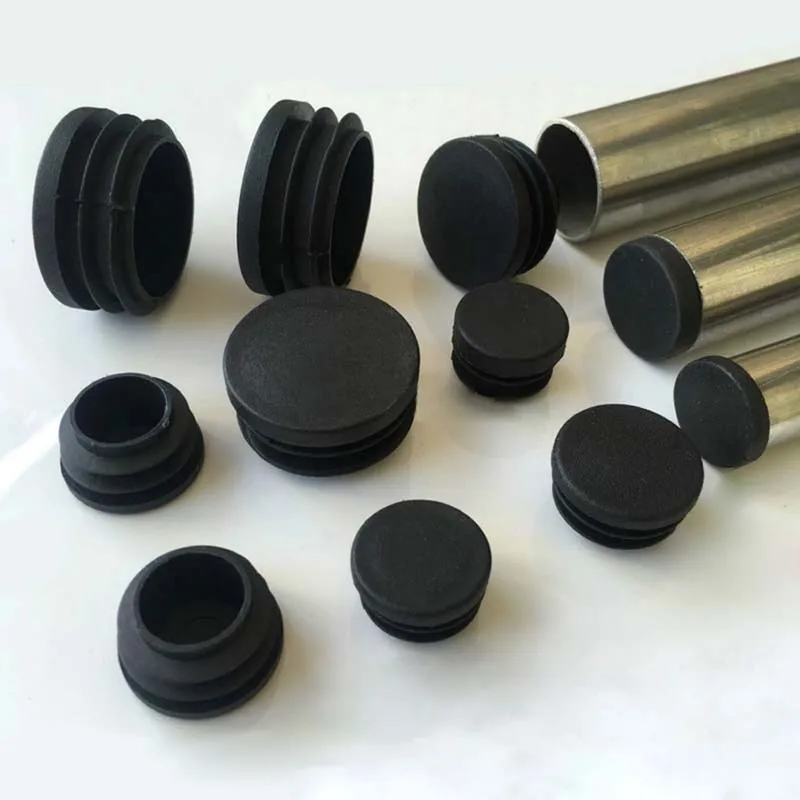 2/4/10PCS Round Plastic Black Blanking End Cap Caps Tube Pipe Inserts Plug Bung Diameter 12mm 14 16 19 20 22 25 28 30 32 -100mm