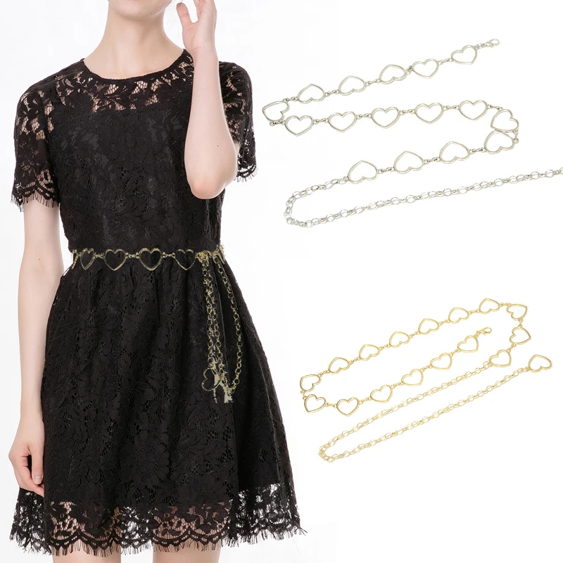 

Роскошный дизайнерский 2020 Новый женский 3 см металлический тонкий поясной ремень Простой персиковый декоративный ремень в форме сердца