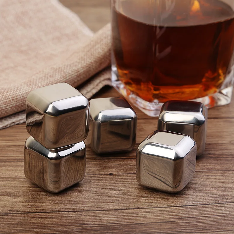 Новый Набор кубиков льда для виски из нержавеющей стали кубик охлаждения вина со