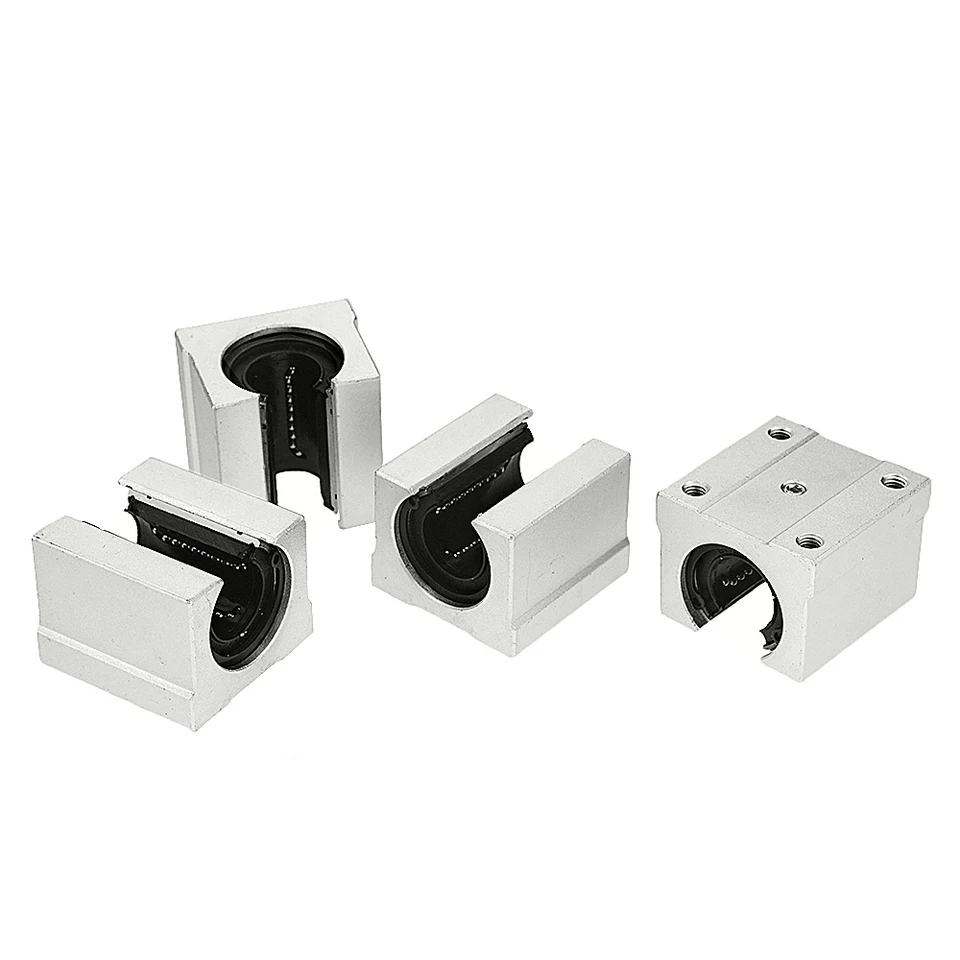 Lineaire geleiderail 2 X HGR 20-2000 mm lineaire schuifrail 4 X lagerblokken Lineaire geleidingsrail voor doe-het-zelf CNC-routers Draaibanken Frezen