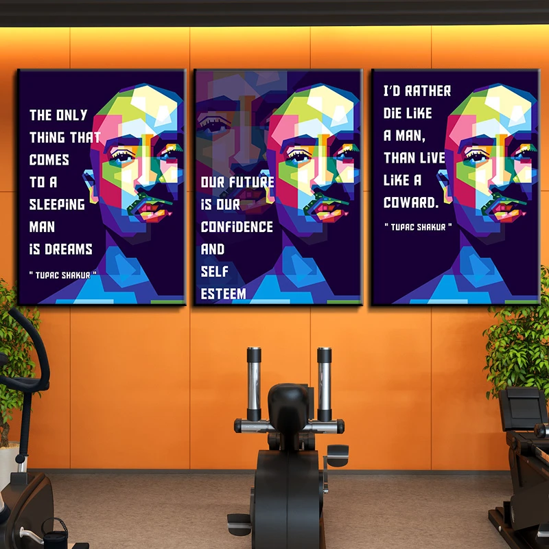 Affiche Tupac Shakur De Celebre Chanteur De Hip Hop Citation De Motivation 2pac Peinture Sur Toile Murale Image Imprimee Decor De Bureau Aliexpress