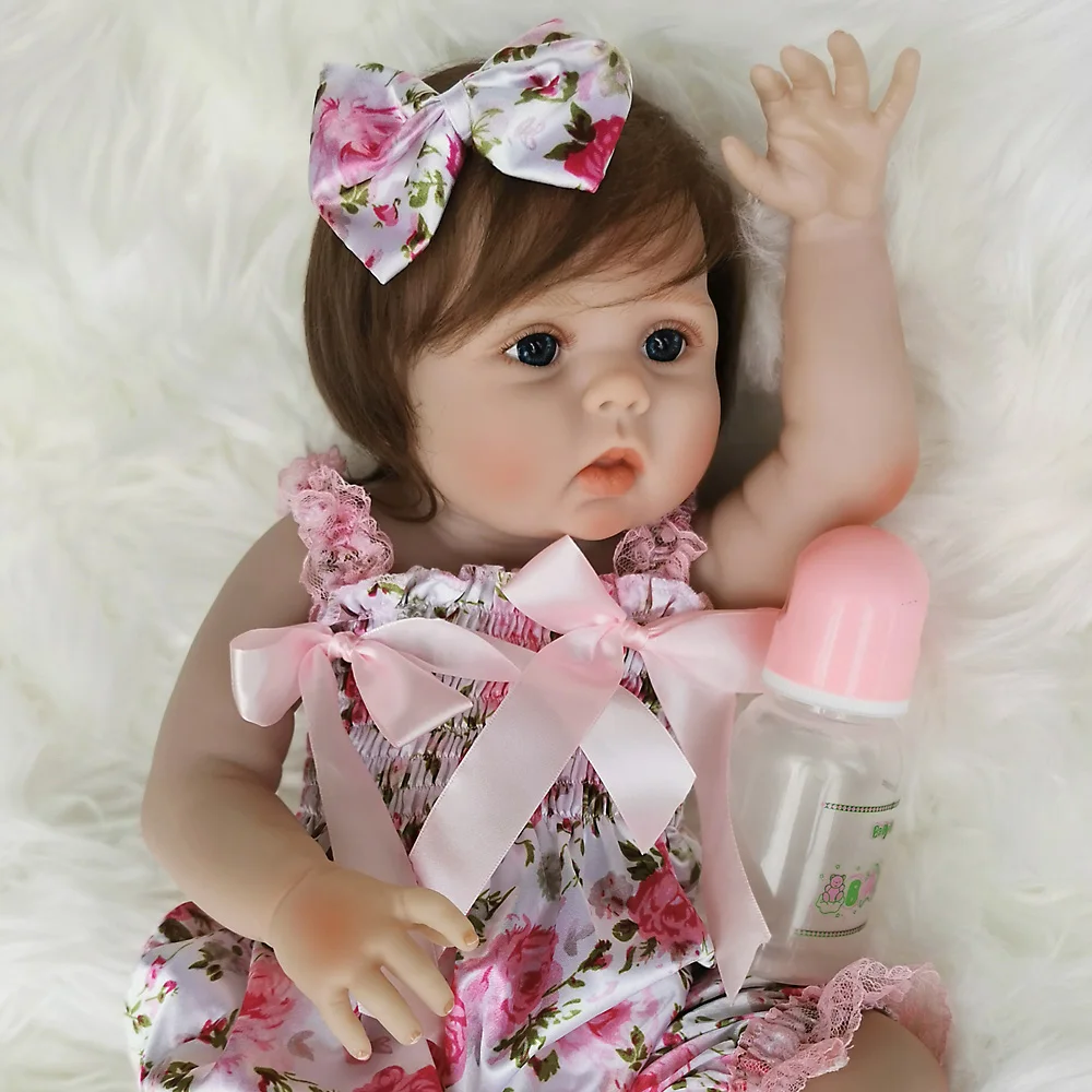 20 дюймов Bebes Reborn baby Doll полный силиконовый винил reborn girl куклы реалистичные