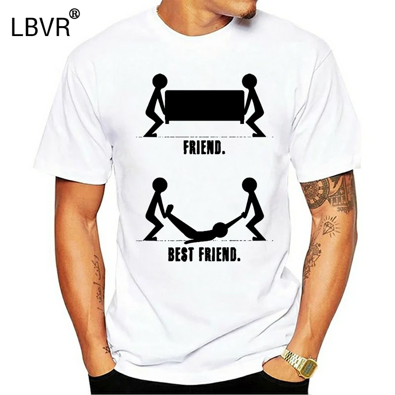 Футболка с надписью Friend And Best дизайнерская белая модная интересная одежда