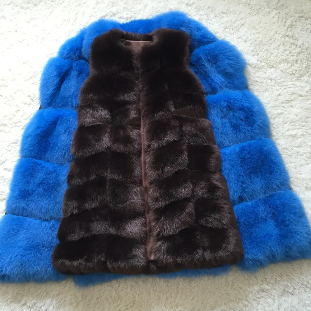 Жилет женский из искусственного лисьего меха|fur coat|fur coat fashionfox fur |