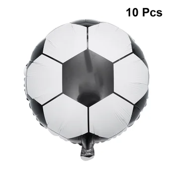 

10Pcs 18 Inch Football Aluminum Foil Balloon Soccer Metallic Mylar Balloons Decoration