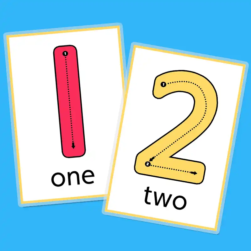29pcs English Digital Card Math Flash Cards Learning
