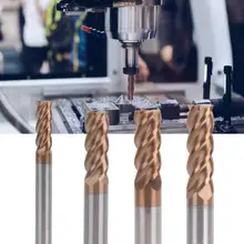 HRC60 Degree Milling Cutter Tungsten Steel Milling Cutter 4 Flute Coating End Mill For Processing Metal coating taper milling cutter carving knifer for acrylic plastic processing shk12mm 30degree