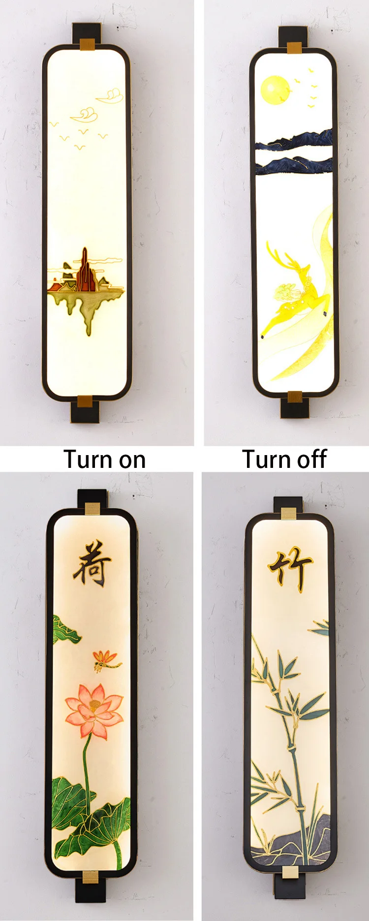 the range wall lights Kobuc New Style Chinese Decoration Wall Light Gold Black Painted Scones for Living Room Bedroom Restaurant Tricolor Wall Light bedside wall lights