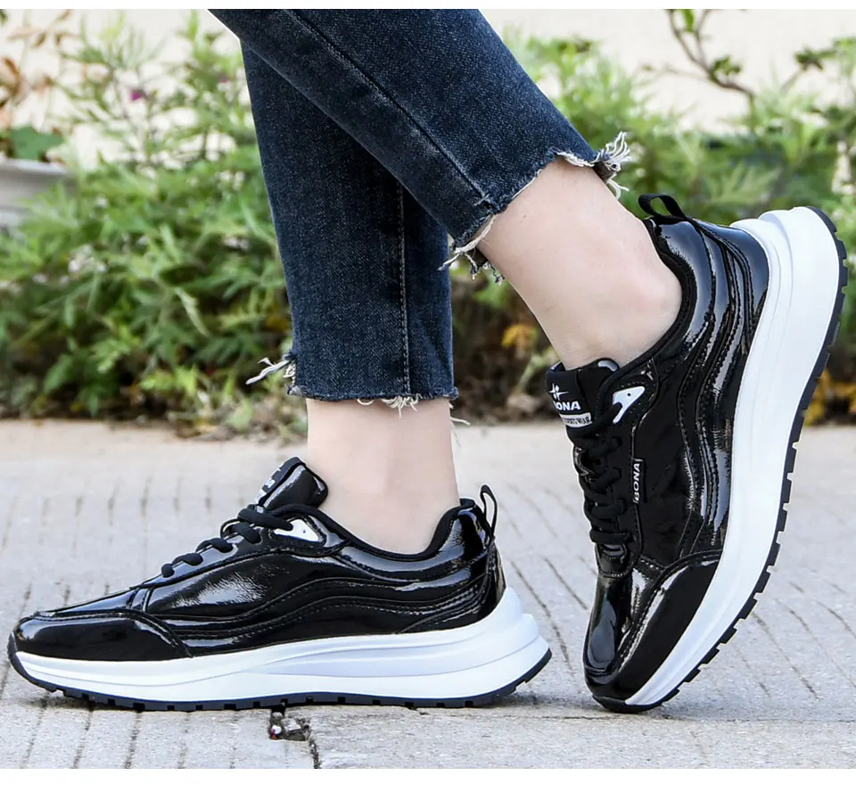 BONA 2021 New Designers Trendy Casual Flats Sneakers Ladies Fashion Comfort Platform Vulcanized Shoes Women Leisure Footwear