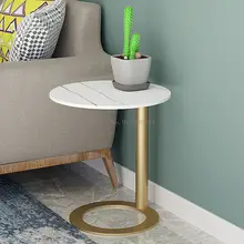 

طاولة قهوة Nordic Creative Sofa Side Table Small Coffee Table Bedside Table Wrought Iron Round Corner Table Living Room Table