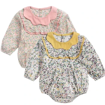 

Baby Girl Clothes Twins Baby Vintage Floral Jumpsuit Clothing Newborn Clothes Bodysuit Kids Cotton Outfit Clothing
