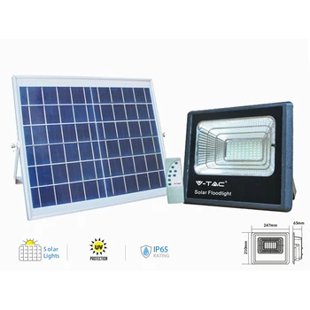 

V-TAC FE37040F headlight Led Flood Light with solar panel 40W 6000K cold IP65 remote included SKU-94008