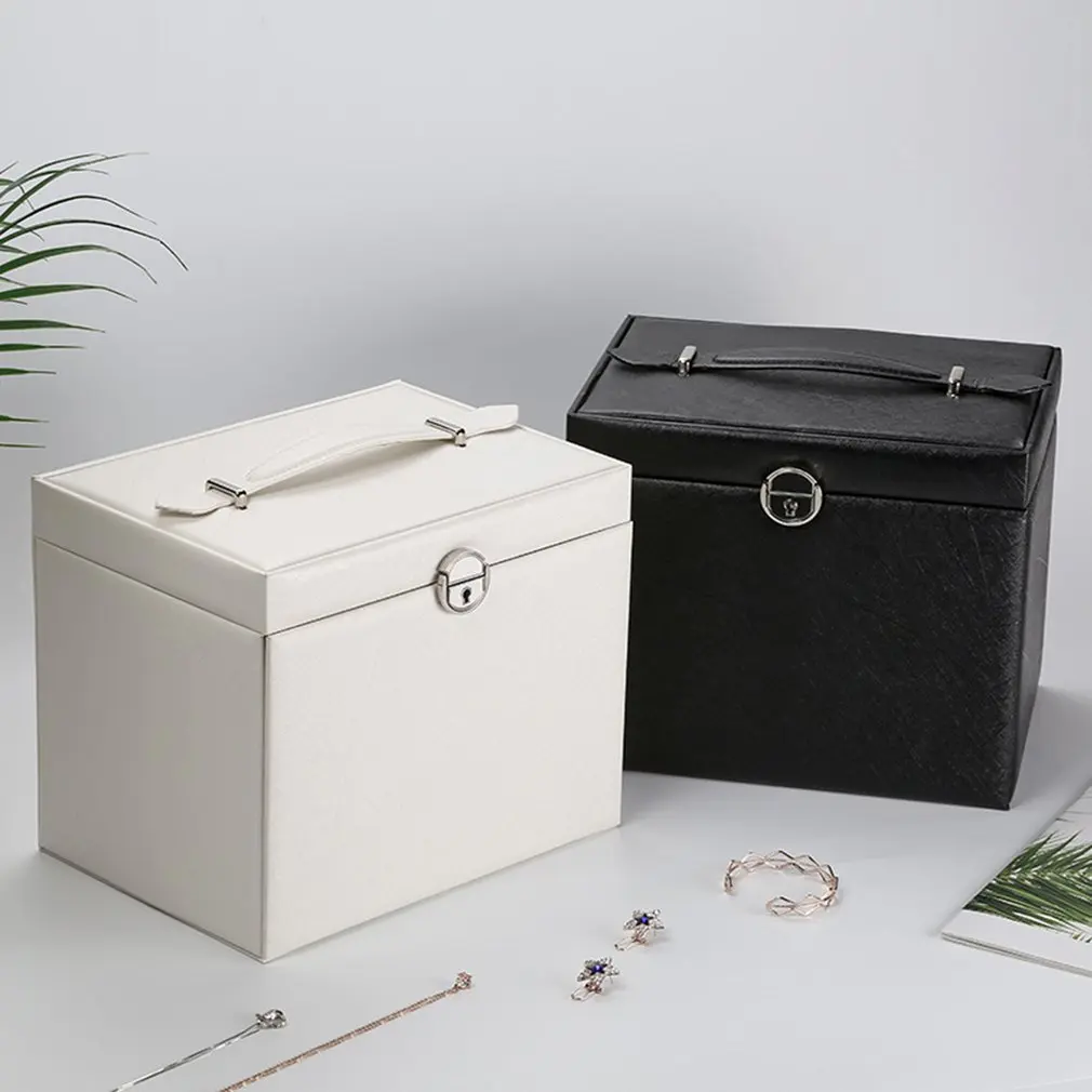 

Large-capacity Jewelry Box Five-layer Leather Makeup Storage Box Jewelry Multilayer Box Jewelry Storage Box
