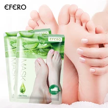 1 упаковка EFERO маска "пяточки младенца" отшелушивающая алоэ маски для ног увлажняющая маска для пилинга ступней уход за кожей для ступней спа педикюр носки