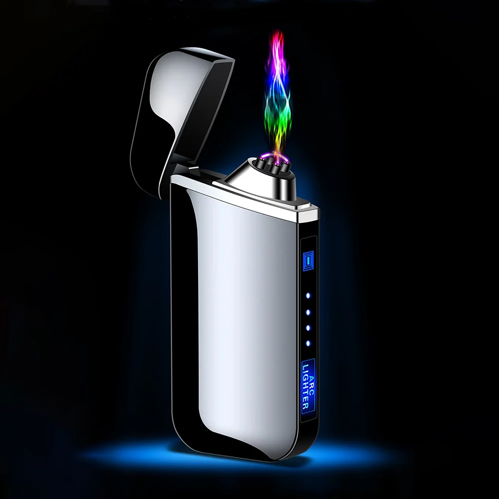 Сенсорная двойная дуговая зажигалка электронная зарядка через USB для курения