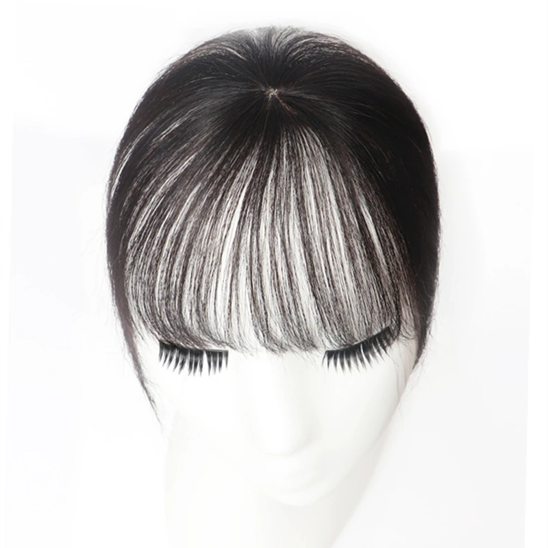 360 Invisible Human Bangs Hair Clip In 3D Air Bang Fringe Human Hair Bangs