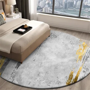 

Fashionable Nordic Modern Grey Ink Living Room Bedroom Hanging Basket Chair Round Floor Mat Carpet