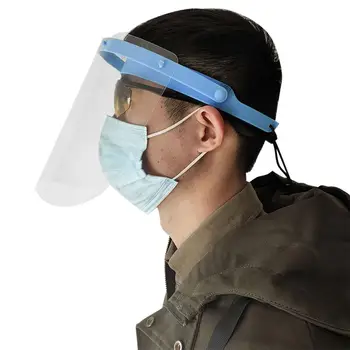 

10Pcs Anti Splash Face Shield Mask Protective Visor Clear Adjustable Transparent Dustproof Protect Full Face Covering Mask