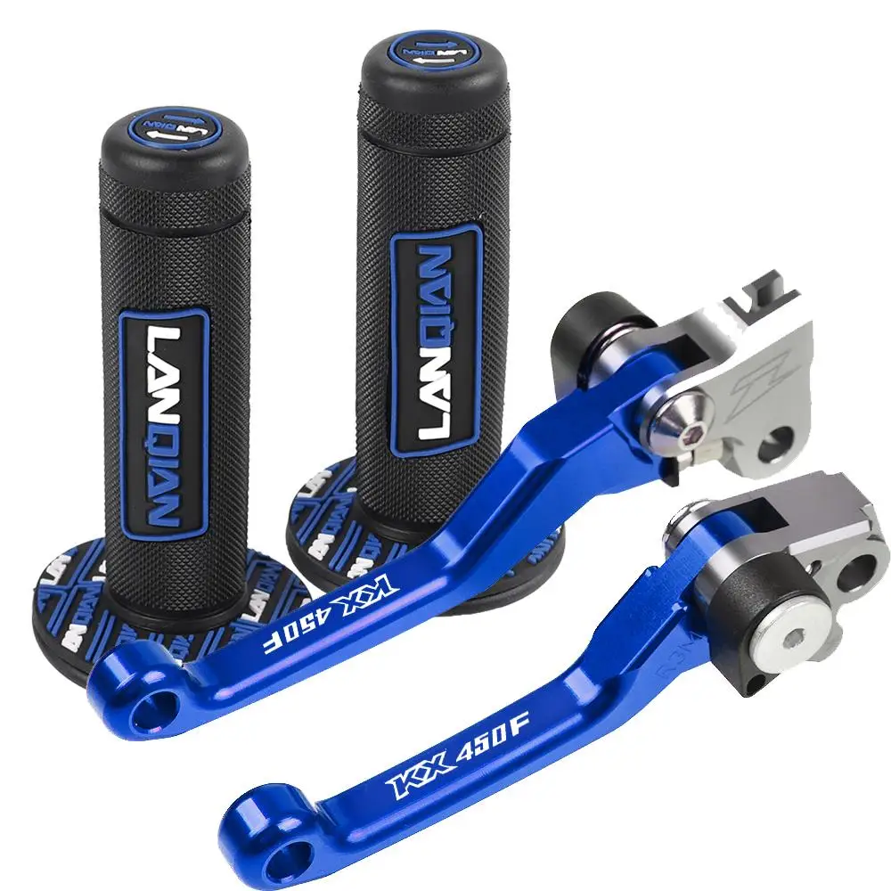 For KAWASAKI KX450F KX 450F 2006-2018 2007 2008 2009  2010 Motorcycle Dirt Bike Brake Clutch Levers Handlebar Grip Handle Set