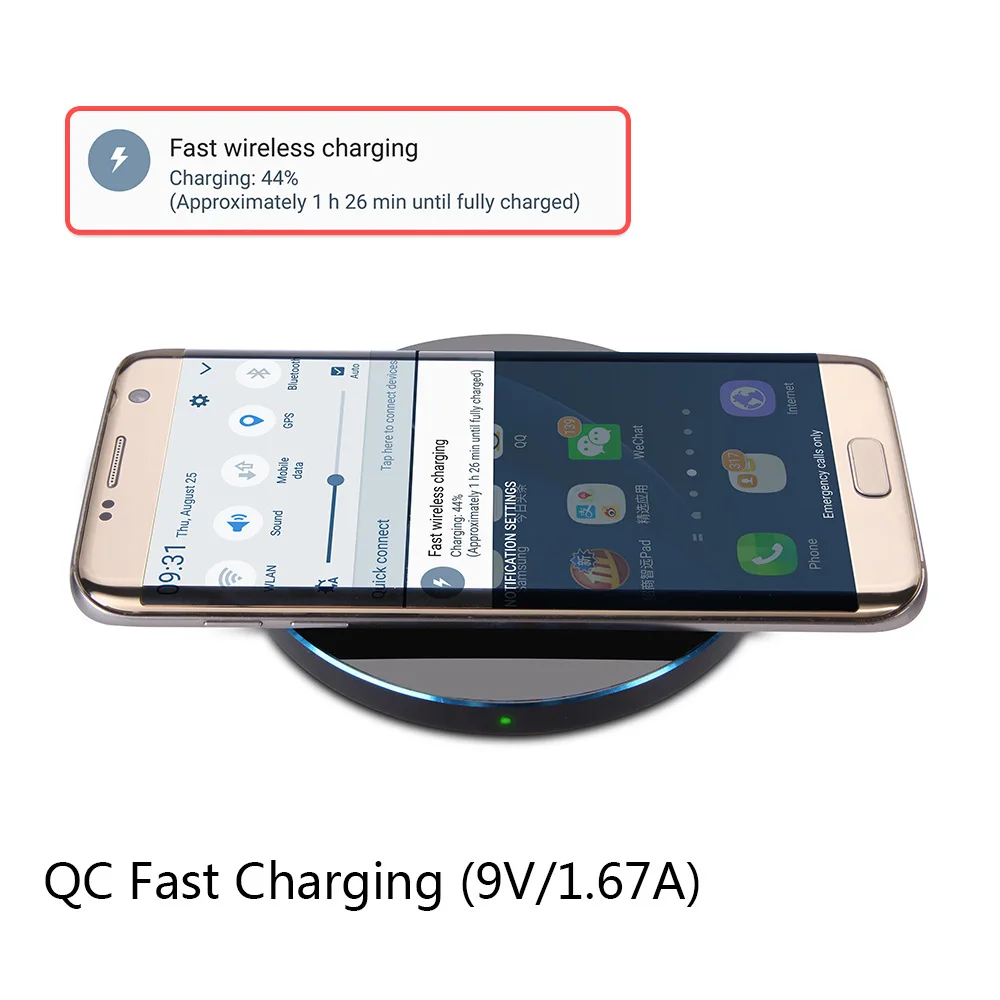 Qi Беспроводное зарядное устройство 10 Вт для iPhone 8/X зарядного устройства samsung Galaxy S8 Edge Plus