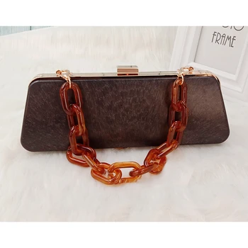 

25.5x9.0cm Long Box Purse Frame Fashion Purse Frame Acrylic Chain Clutch Frame Handmade DIY Parts Craft Hardware Gold New