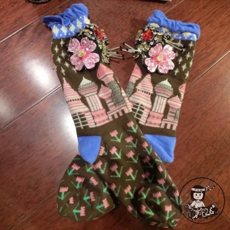 Новинка 2019 распродажа рождественские носки ручная работа для девочек популярный