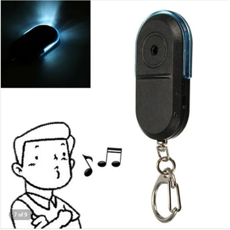 

Wireless 10m Pet Dog Anti-Lost Alarm Key Finder Locator Keychain Whistle Sound With LED Light Mini Anti Lost Key Finder