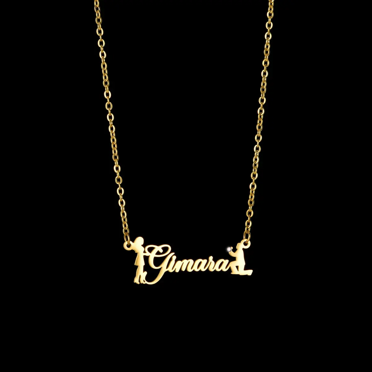 Stainless Steel Boy Girl Customized Name Necklace Personalized Letter Numbers With Crystal For Lover Sweet Jewelry Accessories | Украшения