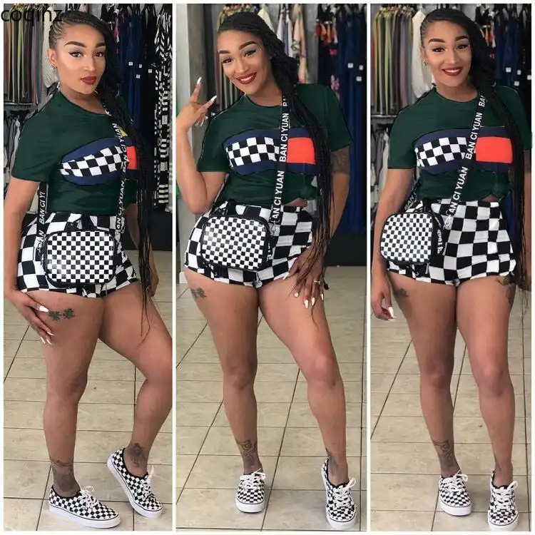 plus size summer short sets