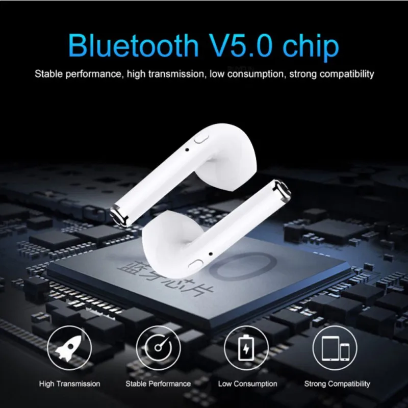 Double Earbuds Stereo Wireless TWS Hands Free Headset Accessories In ear Earphone For Bluetooth 5 0 360 Hours Long Standby Time