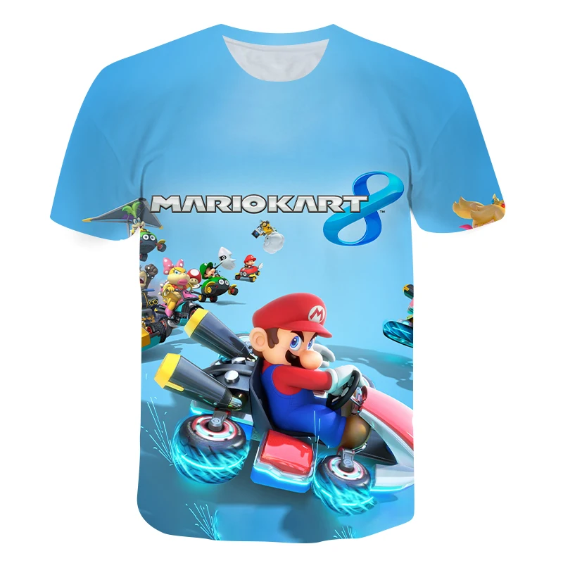 3D HD Печать 【 футболка Mario】Game с круглым вырезом и коротким рукавом 2021 новый летний