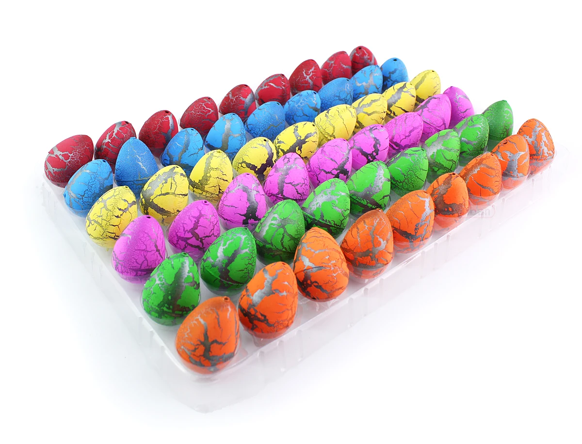Dinosaur Eggs Toys 60pcs with retail box Magic Water Hatching Inflation Growing Dinosaur Eggs Toy For Children Educational Novelty Gag Toys GYH