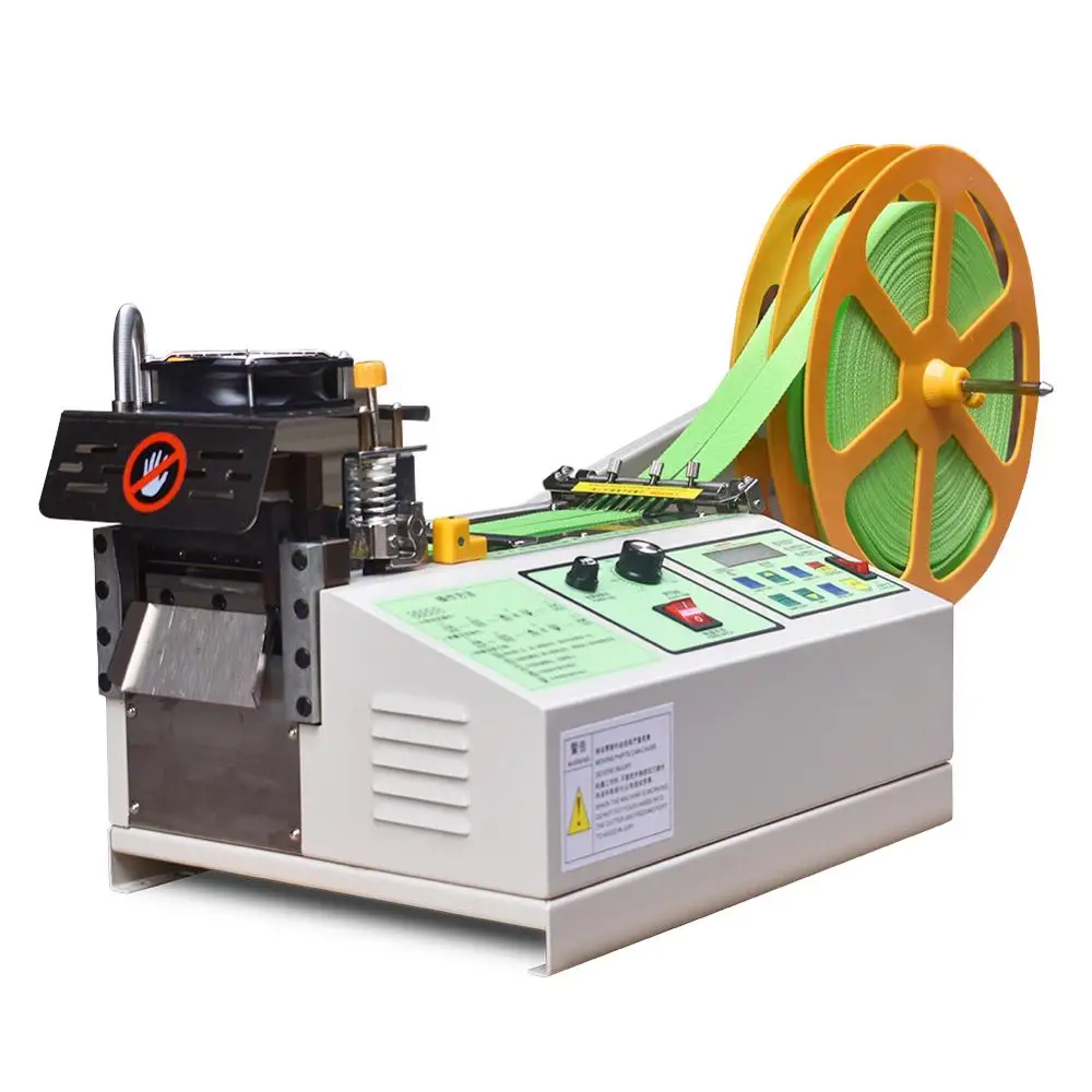 

Cold Hot Tape Cutting Machine Automatic Digital Webbing Cutting Machine for Nylon Bibbon Zipper Belt Tape Strip