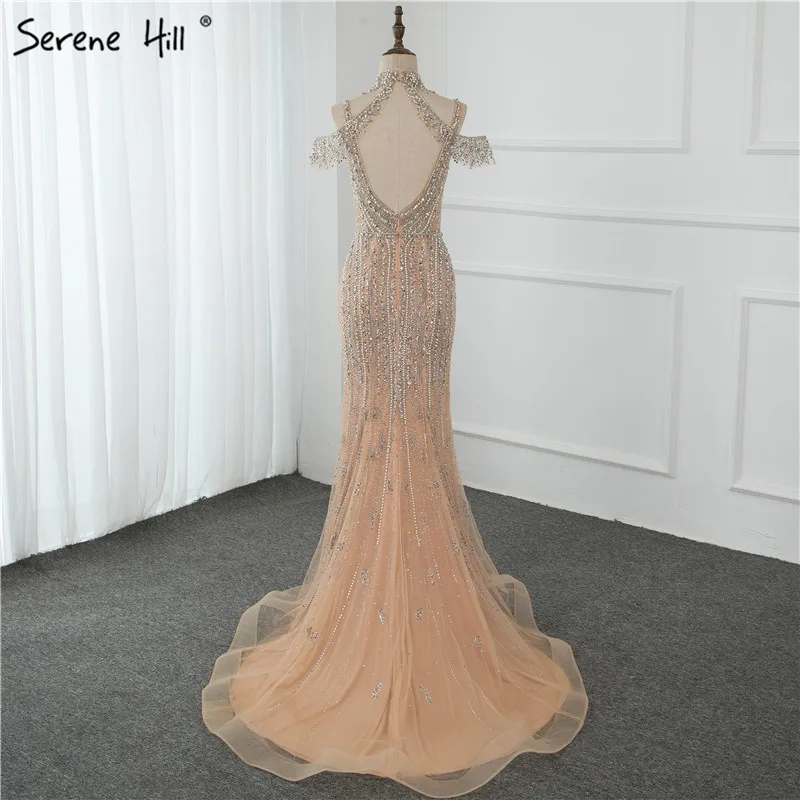 Дубай шампанское v-образным вырезом жемчуг бриллиантовое выпускное платья новейший дизайн без рукавов сексуальные платья для выпускного вечера Serene Хилл BLA70055