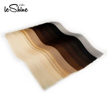 

Leshine Real Rmey Tape in Human Hair Extensions skin weft hair extensions 14’’18’’20’’ Russian Hair Good Stright Hair Color 60#