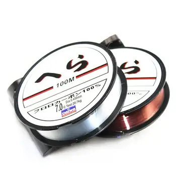 

Superior Quality 100m Fluorocarbon Fishing Line 3.5LB-40.5LB Monofilament Carbon Fiber Leader Fishing Line