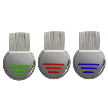 

3Colors Stainless Steel Terminator Lice Hair Comb Nits For Kids Hair Rid Lice Comb Headlice Teeth Remove Nit Brush Hair Styling