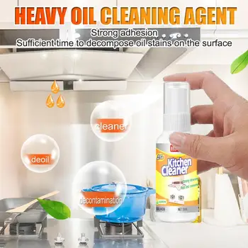 

30Ml Household Kitchen Heavy Oil Grease Cleaner Strong Kitchen Detergent Cleaning Bubble Spray Decontamination Spray Cleaner