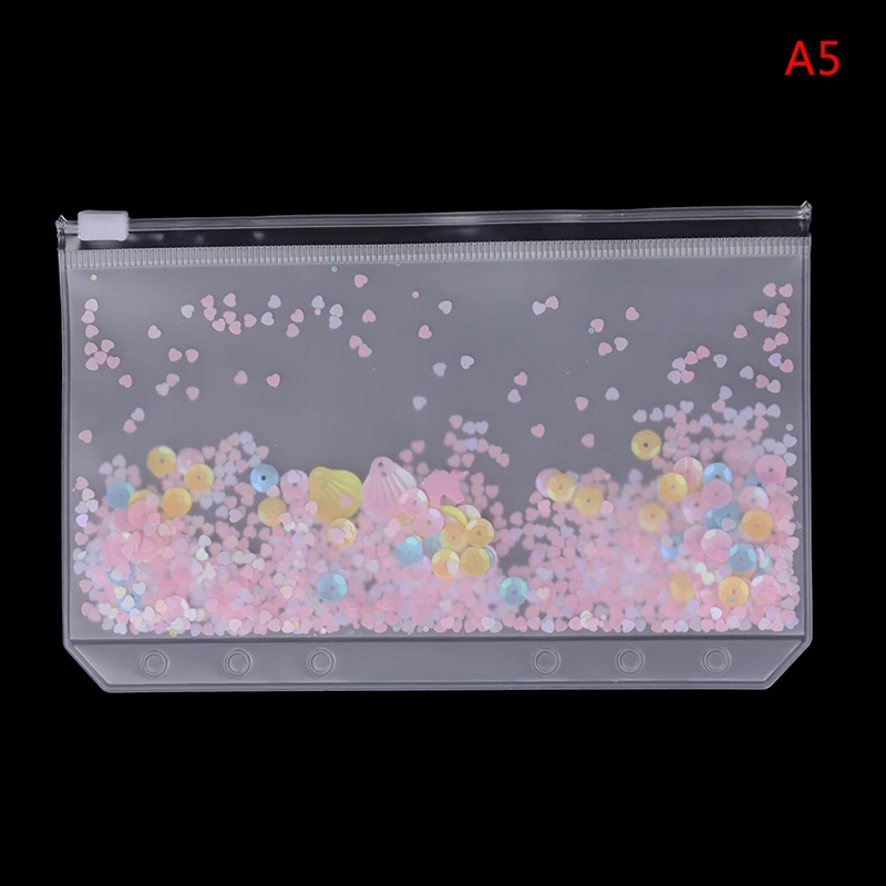 Прозрачная ПВХ A5 A6 папка для файлов розовая самая милая свободная Сумка для документов сумка для документов дневник планировщик сумки для хранения Kawaii поставки - Цвет: A5