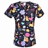 Women Scrub Top with V Neck 100% Cotton  XXS-5XL