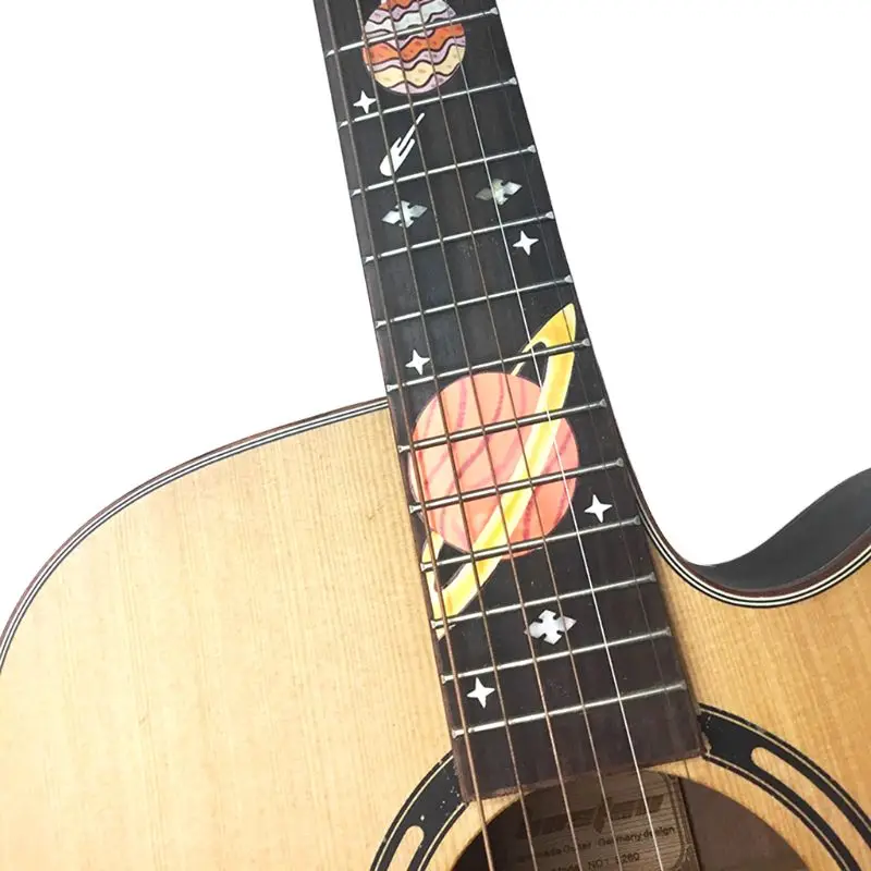 

High Quality DIY Spark Guitarra Fingerboard Inlay Sticker Log in to Mars Decals for Electric Acoustic Guitar Ukulele Y51D