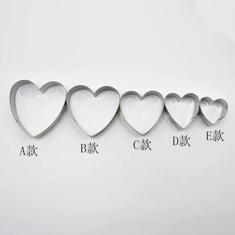 DIY Bakery 5pcs Love Cutter Stainless Steel One-piece Cutter Fondant
