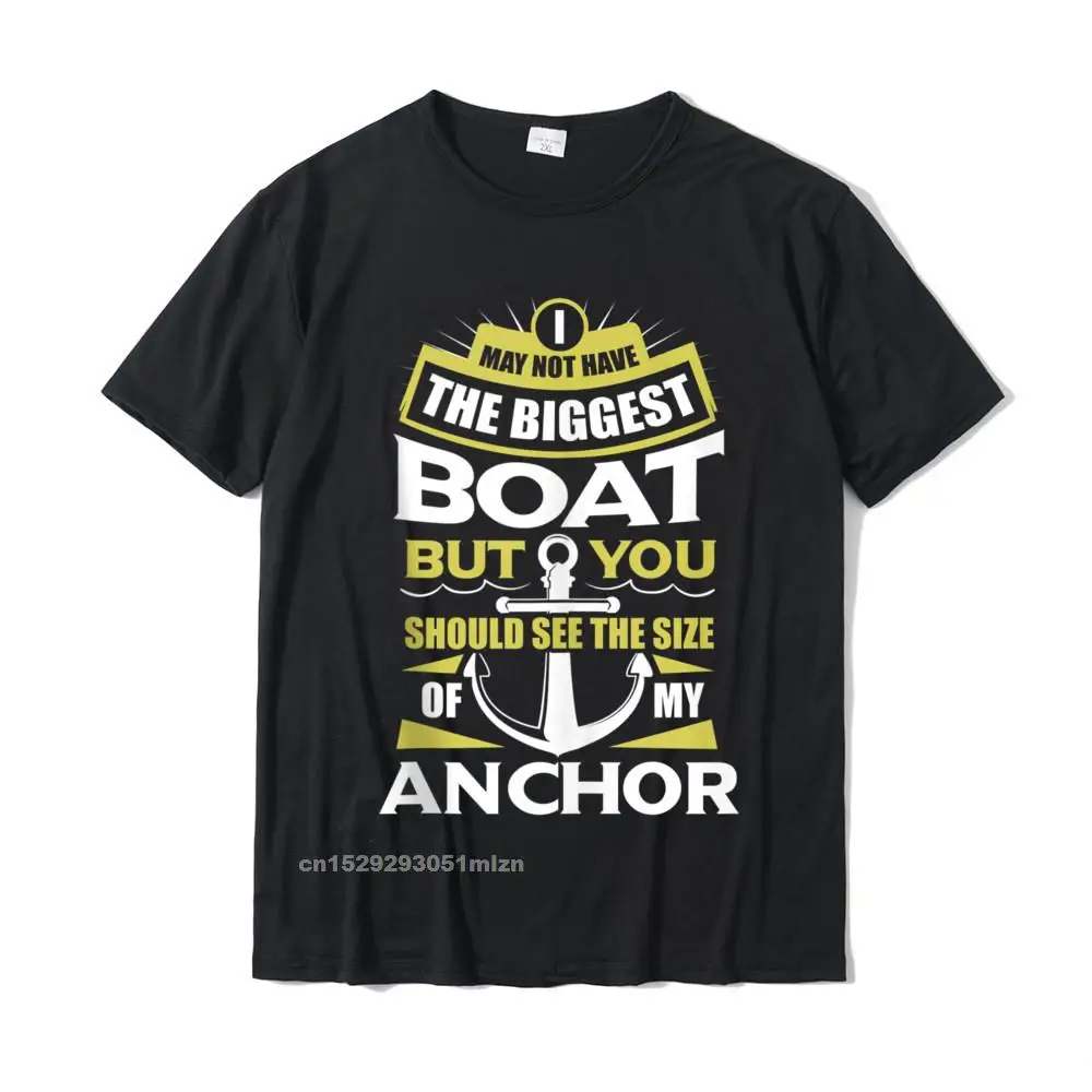 Casual Cool Mens Tshirts Retro Mother Day Short Sleeve Round Neck 100% Cotton Tops Shirts Fitness Tight Tops Shirts Should See The Size Of My Anchor Funny Boating Tank Top__5193 black