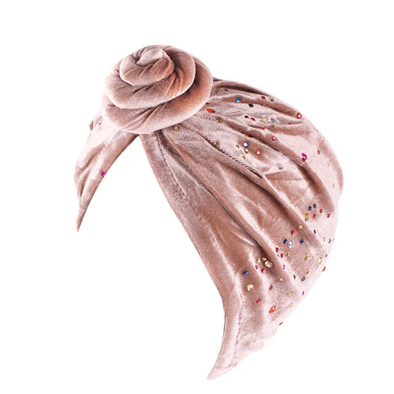 Женский вельветовый тюрбан Африканский бурильный узел головной убор теплая бандана шапки Женская кепка chemo банданы аксессуары для волос