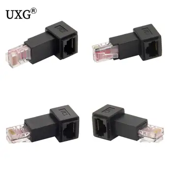 

Up Down Left Right Angled 90 Degree 8P8C FTP STP UTP Cat 5e RJ45 Lan Ethernet Network extension Male to Female hot sale
