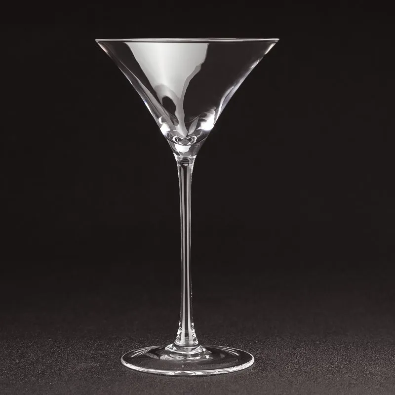 Trumpet Martini Cup Japanese Style Crystal Triangle Martini Glass Tall Cocktail Glass Cup Korea